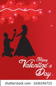 Valentines day background. Vector illustration. Flat design, Wallpaper, flyers, invitation, posters	