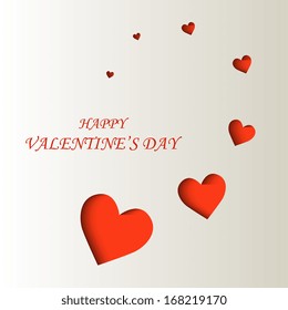 Valentine's day background, vector illustration.