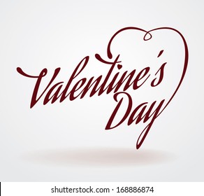 Valentine's day background, vector illustration with typography