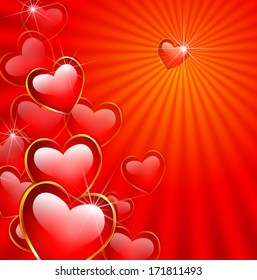 valentine's day background, vector illustration