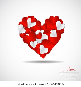valentine's day background, vector illustration.