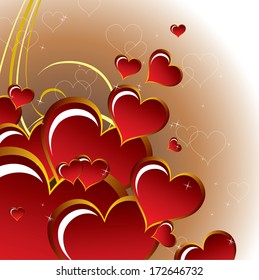 Valentine's Day Background. Vector Illustration.