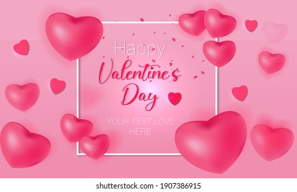 Antecedentes del día de San Valentín. Ilustración vectorial