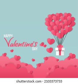 valentine's day background, vector illustration
