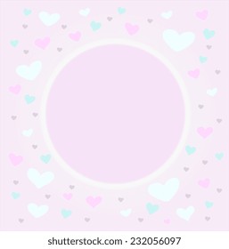 Valentines day background. Vector illustration. Love concept. Frame for invitations, cards, tickets, congratulations