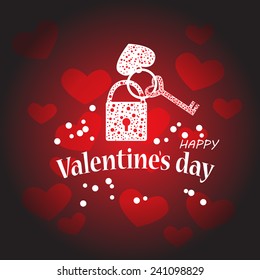 Valentines Day Background - Vector Illustration, Graphic Design, Editable For Your Design. Valentines Day