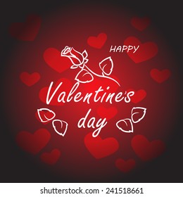 Valentine's Day Background - Vector Illustration, Graphic Design, Editable For Your Design. Valentines Day