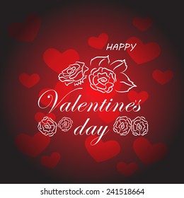 Valentine's Day Background - Vector Illustration, Graphic Design, Editable For Your Design. Valentines Day