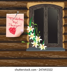 Valentine's Day background - vector illustration.