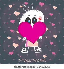 Valentine's day background, vector illustration.