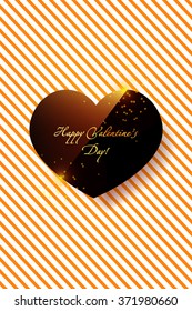 Valentine`s day background. Vector illustration. Happy valentines day card with ornaments, hearts.