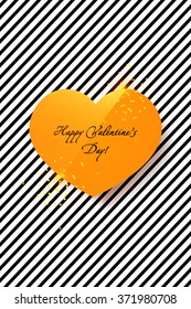 Valentine`s day background. Vector illustration. Happy valentines day card with ornaments, hearts.