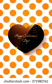 Valentine`s day background. Vector illustration. Happy valentines day card with ornaments, hearts.