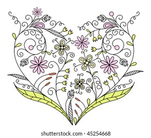 Valentines Day background, vector illustration