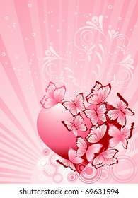 Valentines Day background. Vector illustration