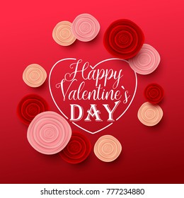 Valentine`s day background. Vector illustration.