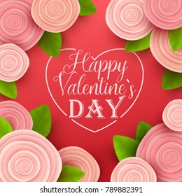 Valentine`s day background. Vector illustration.