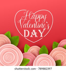 Valentine`s day background. Vector illustration.