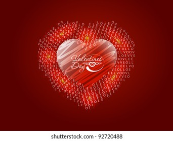 valentine's day background, vector illustration.