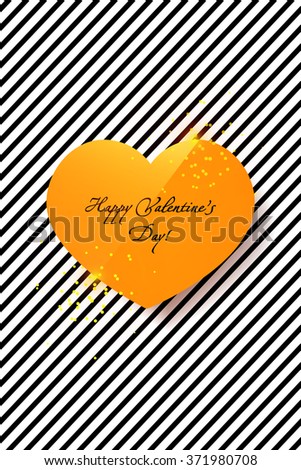 Valentine`s day background. Vector illustration. Happy valentines day card with ornaments, hearts.