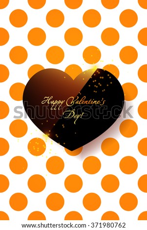 Valentine`s day background. Vector illustration. Happy valentines day card with ornaments, hearts.