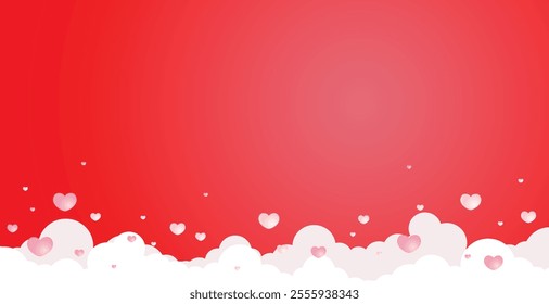 Valentine's day background vector, love, heart