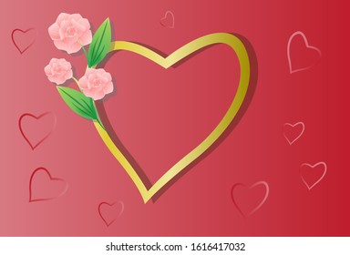 valentine's day background vector.red and pink style design.card template vector