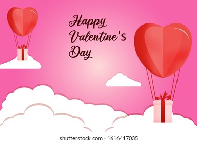valentine's day background vector.red and pink style design.card template vector