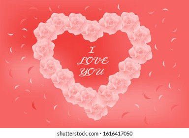 valentine's day background vector.red and pink style design.card template vector