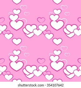 Valentine's Day Background. Vector seamless pattern with hearts.