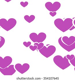 Valentine's Day Background. Vector seamless pattern with hearts.