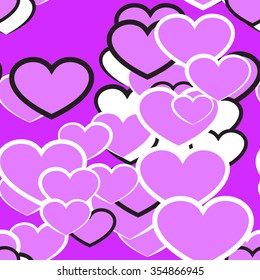 Valentine's Day Background. Vector seamless pattern with hearts.