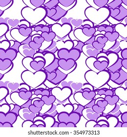 Valentine's Day Background. Vector seamless pattern with hearts.