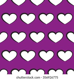 Valentine's Day Background. Vector seamless pattern with hearts.