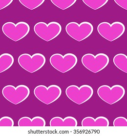 Valentine's Day Background. Vector seamless pattern with hearts.