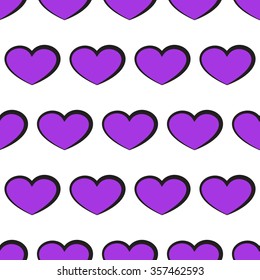 Valentine's Day Background. Vector seamless pattern with hearts.