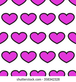 Valentine's Day Background. Vector seamless pattern with hearts.