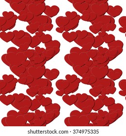 Valentine's Day Background. Vector seamless pattern with hearts.