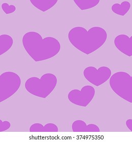 Valentine's Day Background. Vector seamless pattern with hearts.