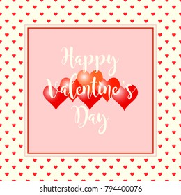 Valentines day background. Vintage style vector pattern
