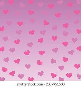 Valentinstag-Hintergrund, Tapete, Hintergrund und Kunsthintergrund mit Herzen in rosafarbenen Tönen.  