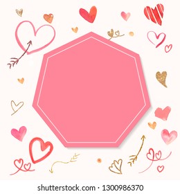 Valentines Day background watercolor style vector