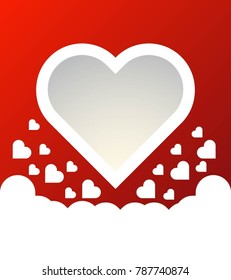Valentines day background with white heart,Valentine's Day Cards