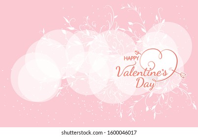 Valentine's Day background with white ivy on a pink background, valentine's day,wedding