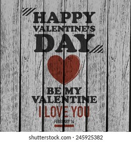 Valentines day background with words