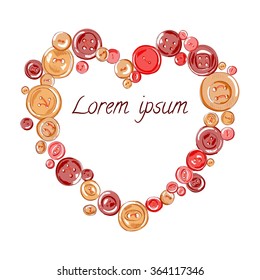 Valentines Day Background for your Text. Vector Heart Frame