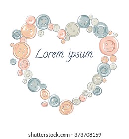 Valentines Day Background for your Text. Vector Heart Frame