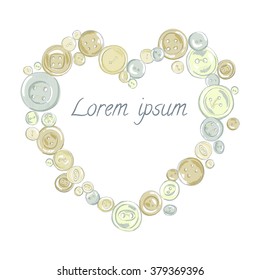 Valentines Day Background for your Text. Vector Heart Frame