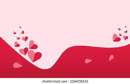 Valentine's Day background.happy valentine's day background design with romantic heart shape elements.for Greeting cards, banners, posters etc 
