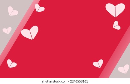 Valentine's Day background.happy valentine's day background design with romantic heart shape elements.for Greeting cards, banners, posters etc 